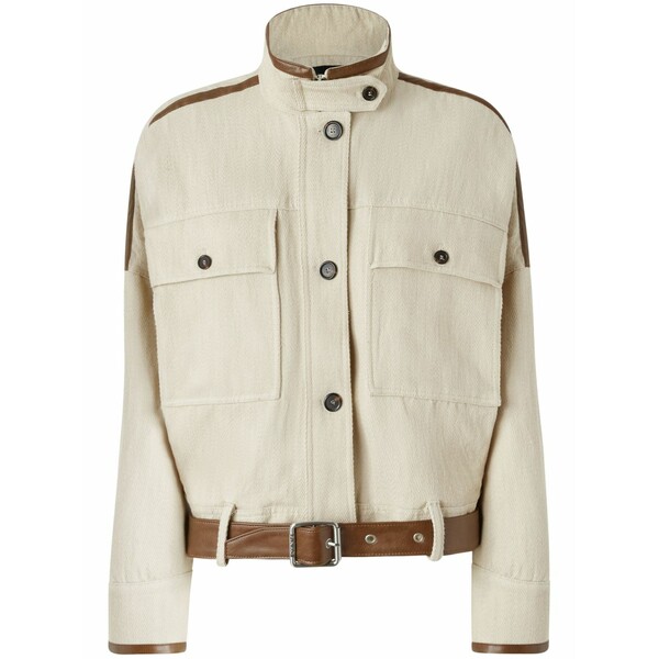 ピンコ レディース 上衣＆上衣 アウター Belted cropped jacket Neutrals