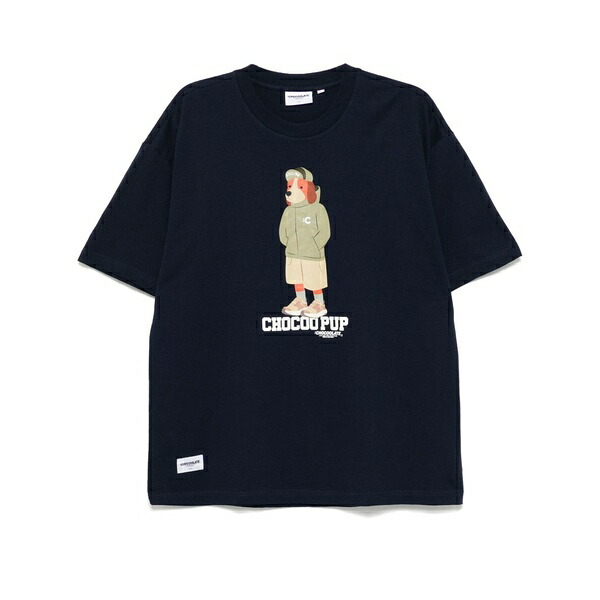 チョコレート メンズ Tシャツ トップス Graphic-print t-shirt Blue|asty