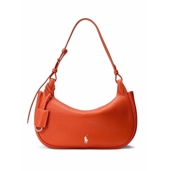 ラルフローレン レディース ショルダーバッグ バッグ Polo play leather shoulder bag Orange|asty
