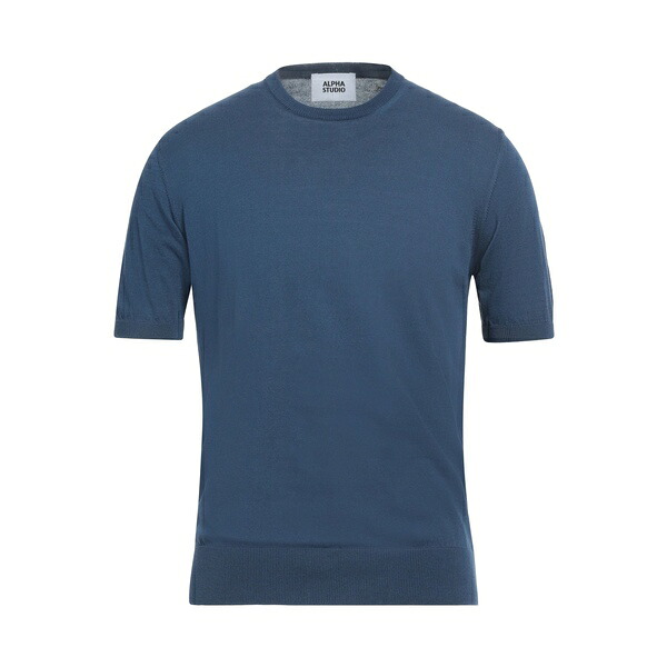 【貨物輸送無料】 アルファス テューディオ メンズ 編み物\u0026プルオーバー アウター Sweaters Blue