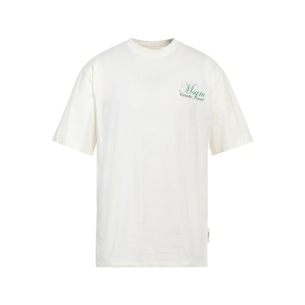 【送料無料】 エムエスジイエム メンズ Tシャツ トップス T-shirts White