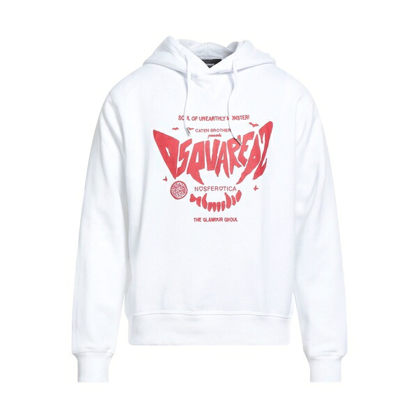 【送料無料】 ディースクエアード メンズ パーカー・スウェットシャツ アウター Sweatshirts White