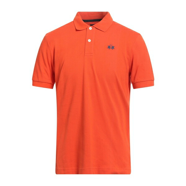 【送料無料】 ラ マルティーナ メンズ Tシャツ トップス Polo shirts Orange