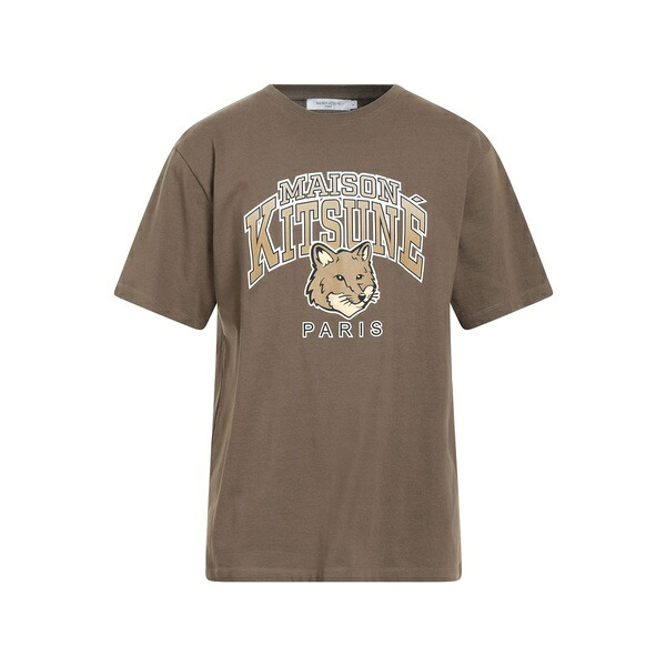 【送料無料】 メゾン キツネ メンズ Tシャツ トップス T-shirts Green｜asty
