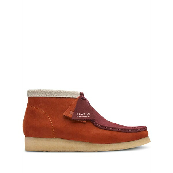 クラークス メンズ ブーツ シューズ Wallabee \"dark orange / combination\"" desert boots Orange"