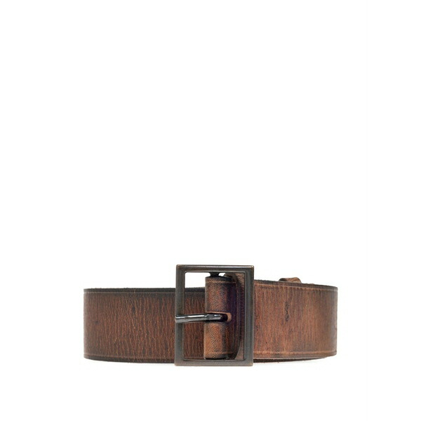 ディースクエアード メンズ 三尺帯 添え物 Distressed leather belt Brown
