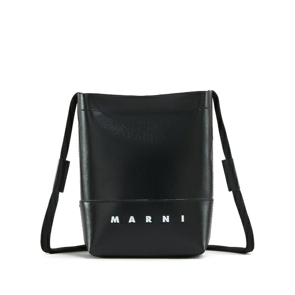 マルニ メンズ ショルダーバッグ 御徒面子 Museu logo-print cross body bag Black
