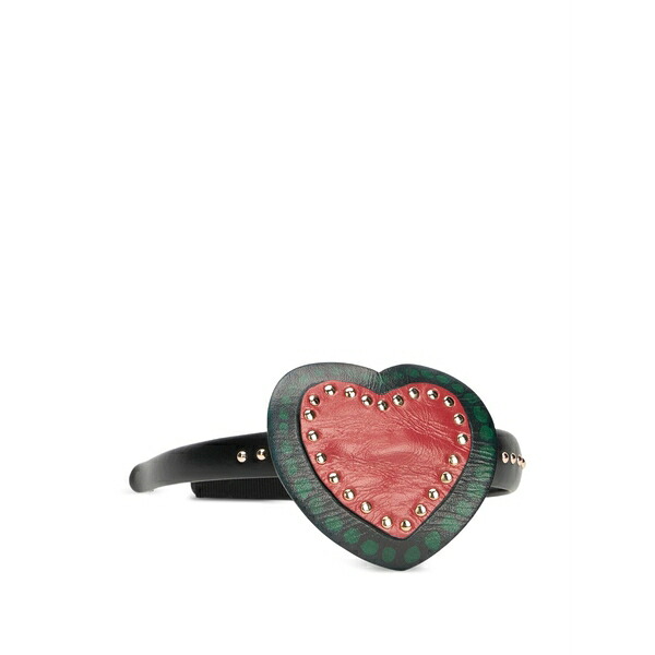 レッドヴァレンティノ レディース ヘアアクセサリー アクセサリー Studded heart headband Black|asty
