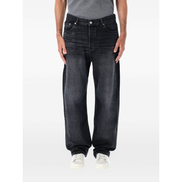 アーペーセー メンズ デニムパンツ ボトムス Solar five-pocket cotton jeans Black｜asty