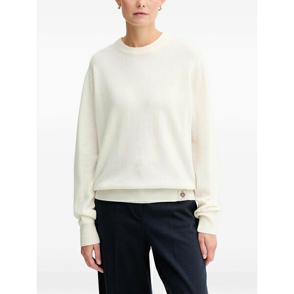 バリー レディース 編み物\u0026スウェーター アウター Logo-patch sweater Neutrals
