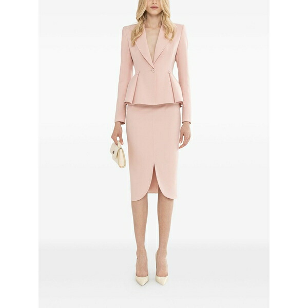 ニッサ レディース スカート ボトムス High-waisted pencil midi skirt Pink|asty