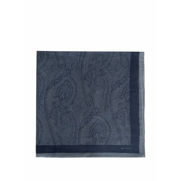 エトロ メンズ えり巻き・袈裟・えり巻き 付属物 Paisley-print scarf Blue