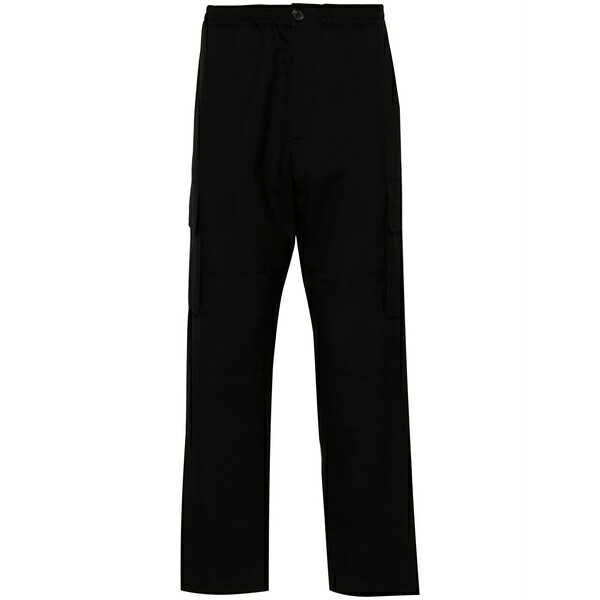 マルニ メンズ カジュアルパンツ ボトムス Decorative-stitching cargo trousers Black|asty