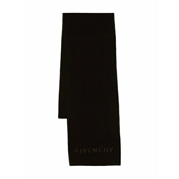 ジバンシー メンズ マフラー・ストール・スカーフ アクセサリー Logo-embroidered wool scarf Brown｜asty