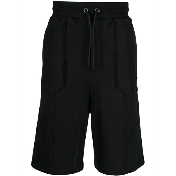 アコールドウォール メンズ カジュアルパンツ ボトムス Logo-patch bermuda shorts Black|asty