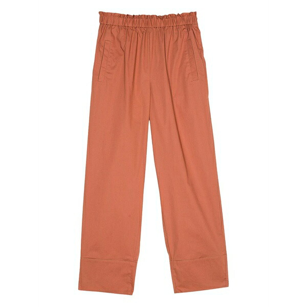 ツイン仕掛ける レディース 心地好いズボン下 ボトムス Elasticated-waist trousers Brown
