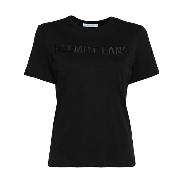 ヘルムート ラング レディース Tシャツ トップス Logo slim t-shirt Black|asty