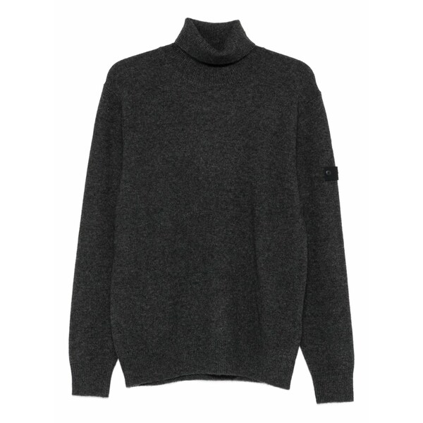 ピューテリー メンズ 編み物\u0026プルオーバー アウター Roll-neck sweater Grey