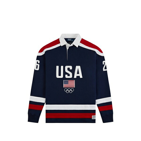 ラルフローレン メンズ ポロシャツ トップス Team usa rugby sweatshirt Blue|asty