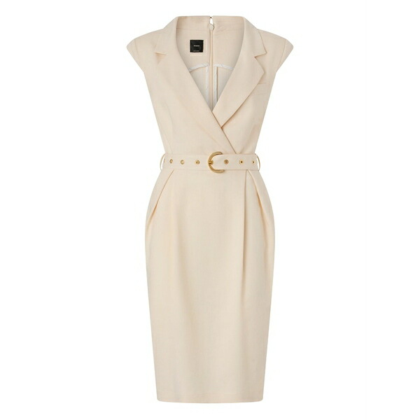 ピンコ レディース ワンピース トップス Belted collared dress Neutrals｜asty