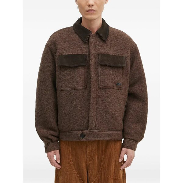 フィリングピース メンズ ジャケット＆ブルゾン アウター Flap-pocket collared jacket Brown