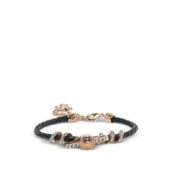 ヴェルサーチ レディース ブレスレット・バングル・アンクレット アクセサリー Medusa charm bracelet Black｜asty