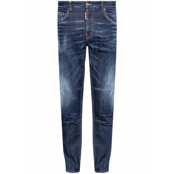 ディースクエアード メンズ デニムパンツ ボトムス Logo-patch cotton jeans Blue|asty