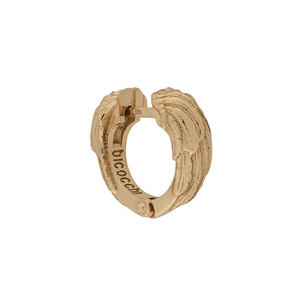 エマニュエレ ビコッキ メンズ ピアス・イヤリング 付属品 Wing textured hoop earring Gold