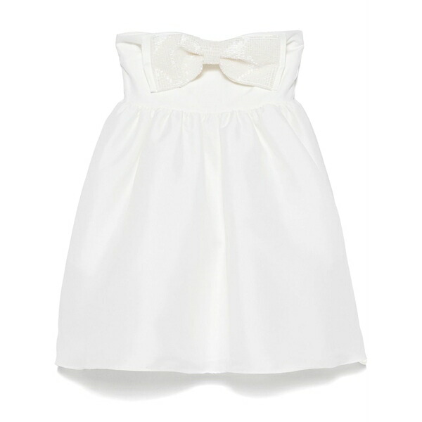セルフ・ポートレイト レディース ワンピース トップス Taffeta bandeau mini dress White|asty