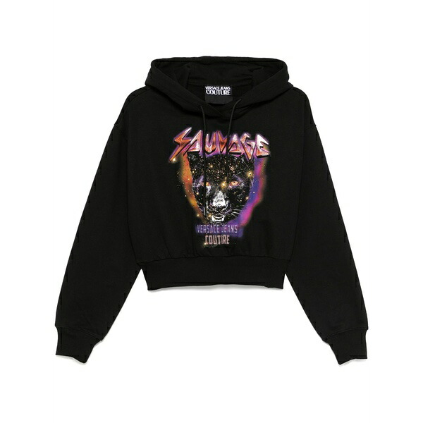 呼びりん探し回る レディース パーカー・スウェットシャツ アウター Sauvage hoodie Black