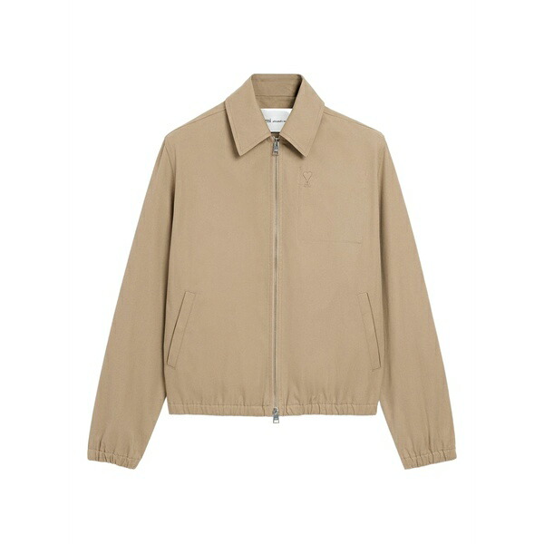 アミ メンズ ジャケット＆ブルゾン アウター Ami de coeur zipped bomber jacket Neutrals｜asty