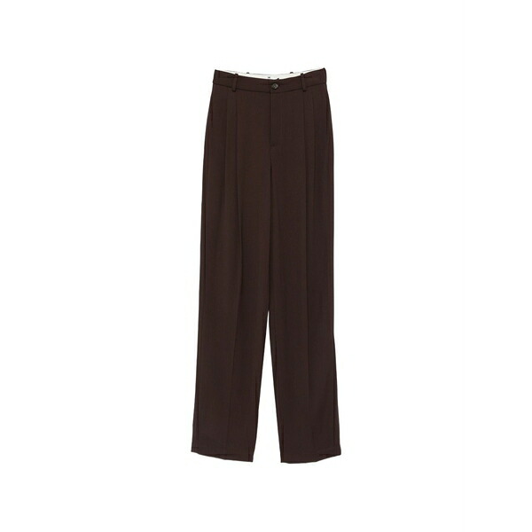 エリザベスフランキ レディース カジュアルパンツ ボトムス Pleated trousers Brown｜asty