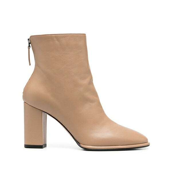 ル シラ レディース ブーツ シューズ Elsa 85mm leather ankle boots Neutrals|asty