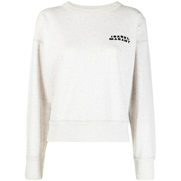 イザ呼びりん マラン レディース 編み物\u0026スウェーター アウター Shad logo-embroidered sweatshirt Neutrals