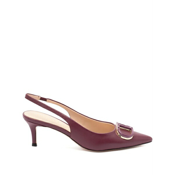 ツイン仕掛ける レディース パンプス シューズ 60粍 slingback leather pumps Purple