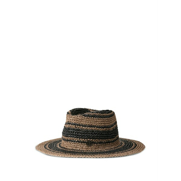 メゾンミッシェル レディース 帽子 アクセサリー Straw sun hat Black｜asty