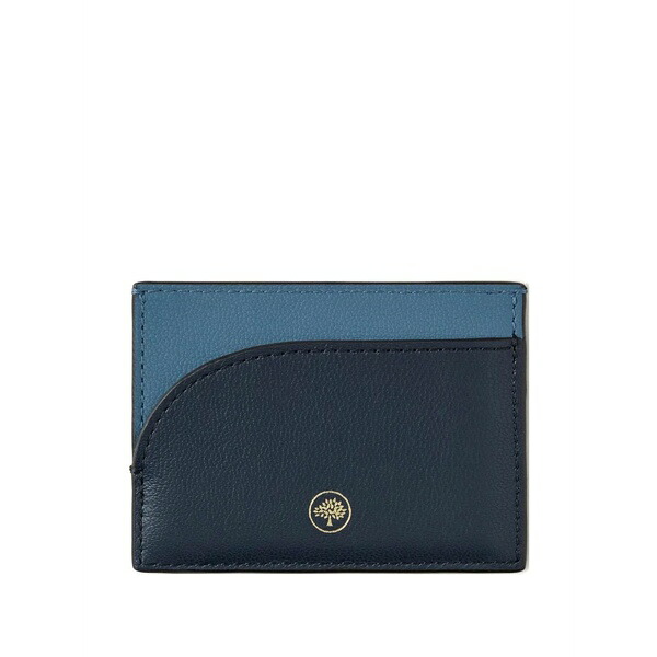 マル木ノ実 レディース 札入れ 佩び物 Curved-edge cardholder Blue