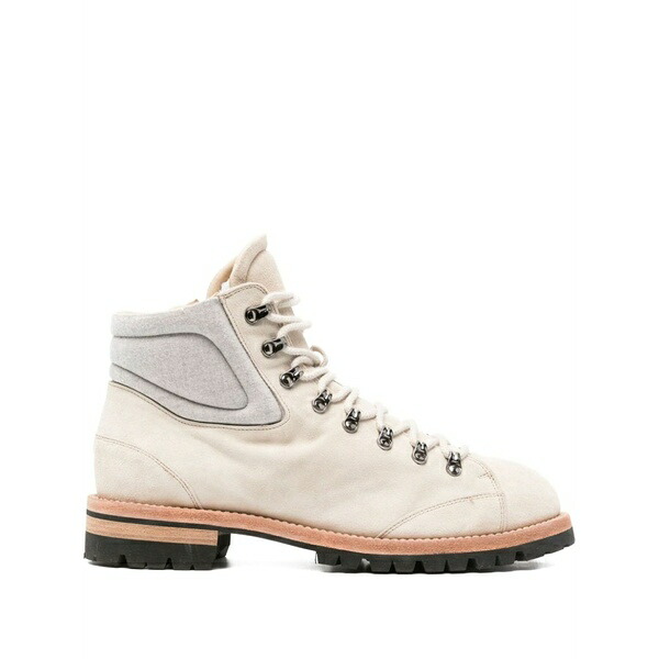 イレブンティ メンズ ブーツ シューズ Suede lace-up boots Neutrals