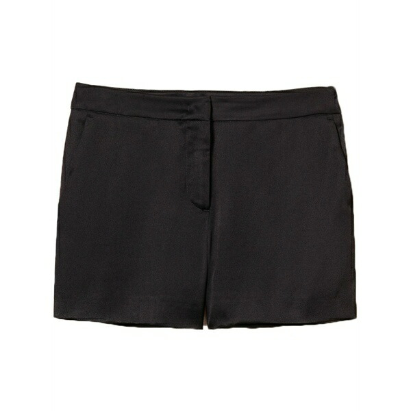 ツイン仕掛ける レディース 心地好いズボン下 ボトムス Satin shorts Black