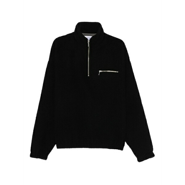 エルシー23 メンズ パーカー・スウェットシャツ アウター Zip-fastening sweatshirt Black｜asty