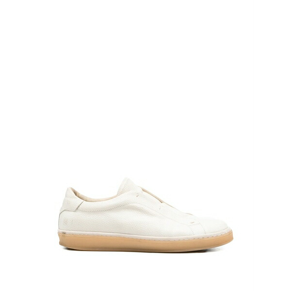 イレブンティ メンズ スニーカー シューズ Slip-on leather sneakers Neutrals