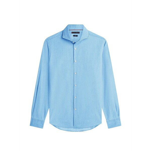 トミー ヒルフィガー メンズ プルオーバー トップス Buttoned shirt Blue