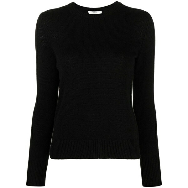 ヴィンス レディース 編み物\u0026スウェーター アウター Long-sleeve crew-neck jumper  Black