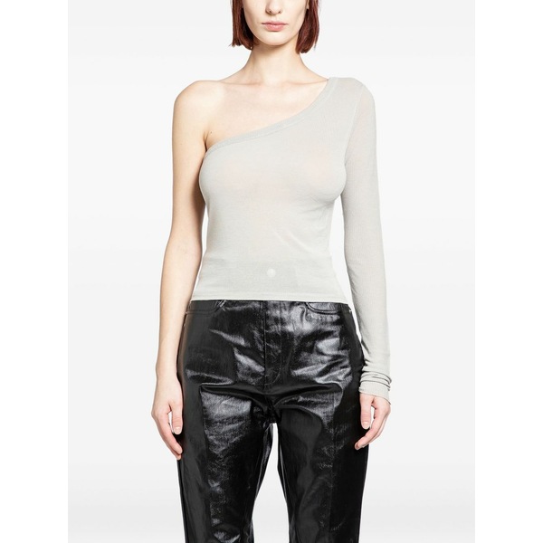 リックオウエンス レディース プルオーバー トップス Concordians ziggy one-shoulder top Grey