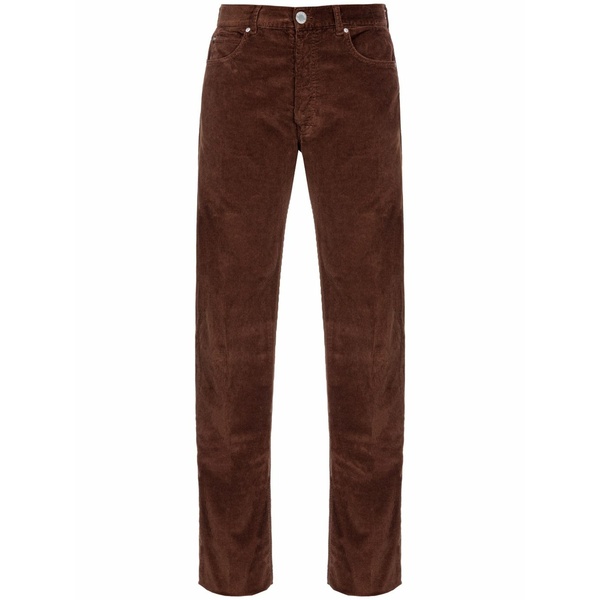 ピンコ レディース 心地好いズボン下 ボトムス Leyda straight-leg corduroy trousers  Brown