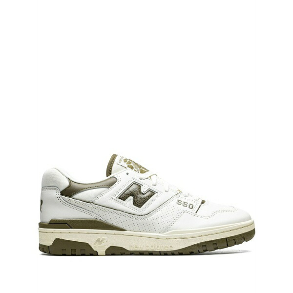 ニュー平衡にする メンズ スニーカー シューズ X aim茫漏 leon dore 550 \"olive\"" sneakers White"