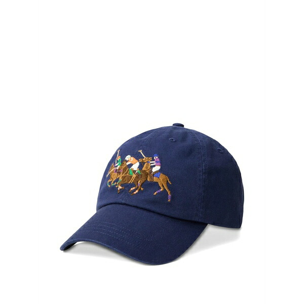 ラルフローレン メンズ かぶり笠 付属品 Polo embroidered cap Blue