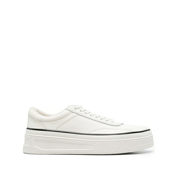 ジル・サンダー メンズ スニーカー シューズ Leather sneakers White｜asty