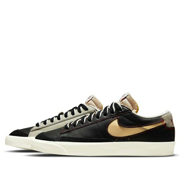 Nike ナイキ メンズ スニーカー  【Nike Blazer Low \u002777 Premium \u0027Removable Swoosh - Black\u0027 DH4370-001】  大きさ US_7.5(25.5糎)