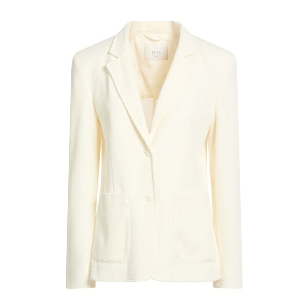 【送料無料】 ナインティーン セブンティ レディース ジャケット&ブルゾン アウター Blazers White|asty